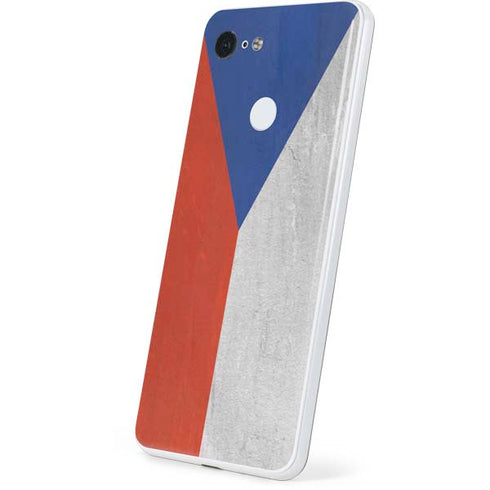 Czech Republic Flag Distressed Google Pixel 3 Skin